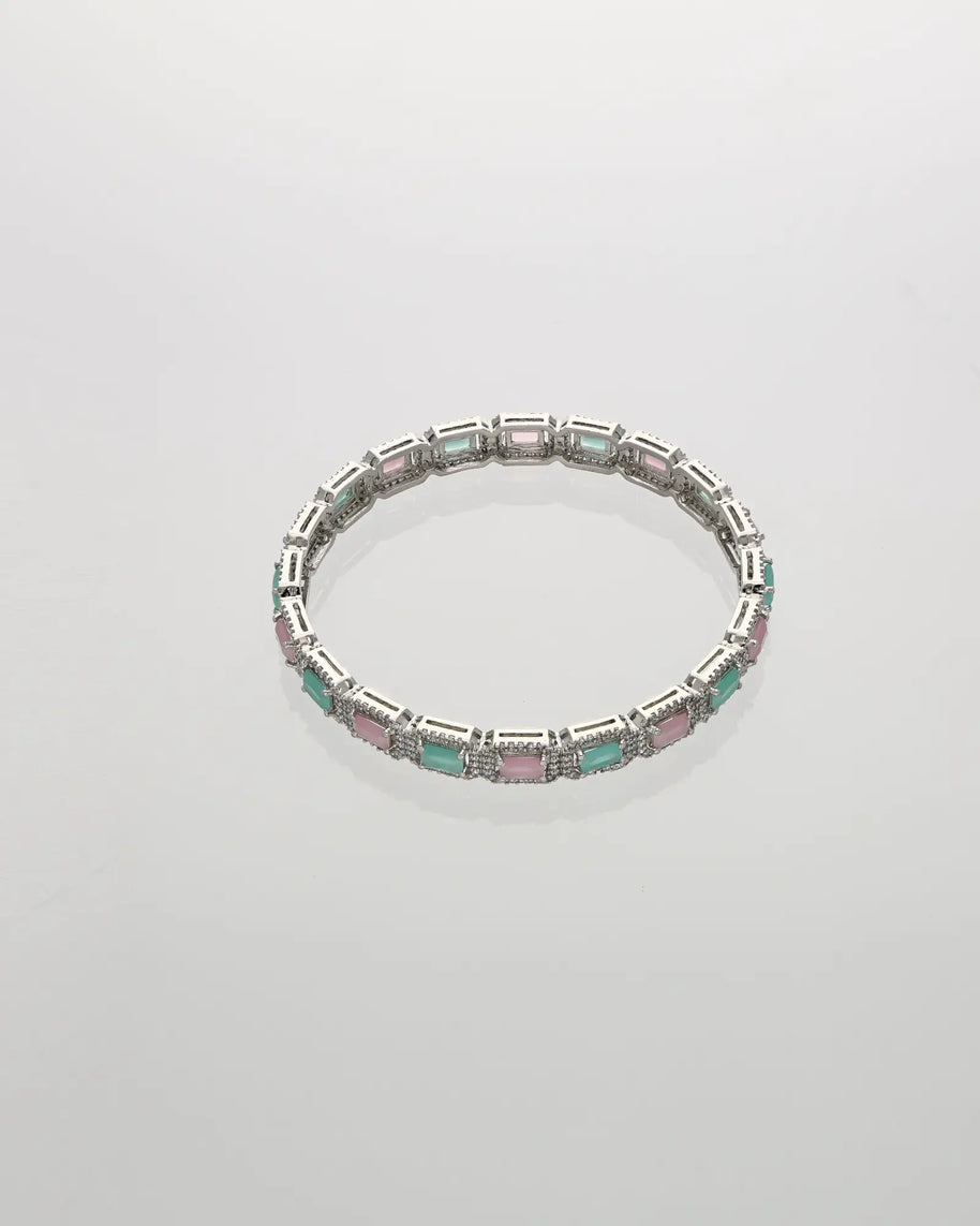 Mint Rhodium Bangles in 92.5 Silver