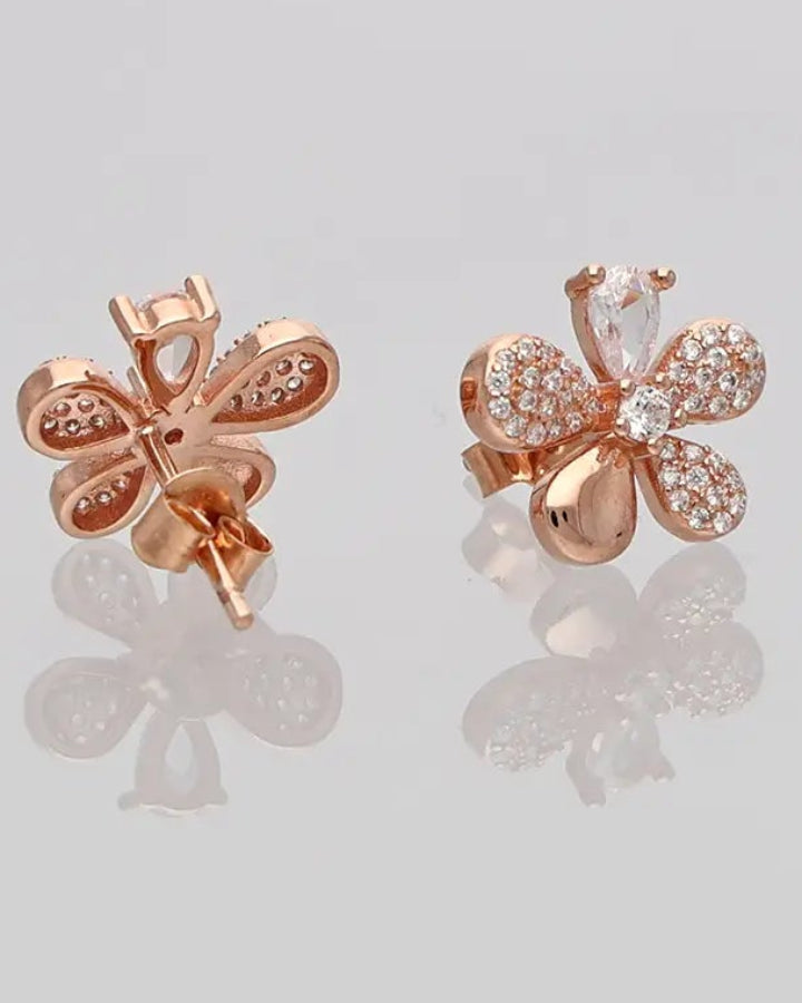 Petal Studs in 92.5 Silver detail - Silsila by Dvaar