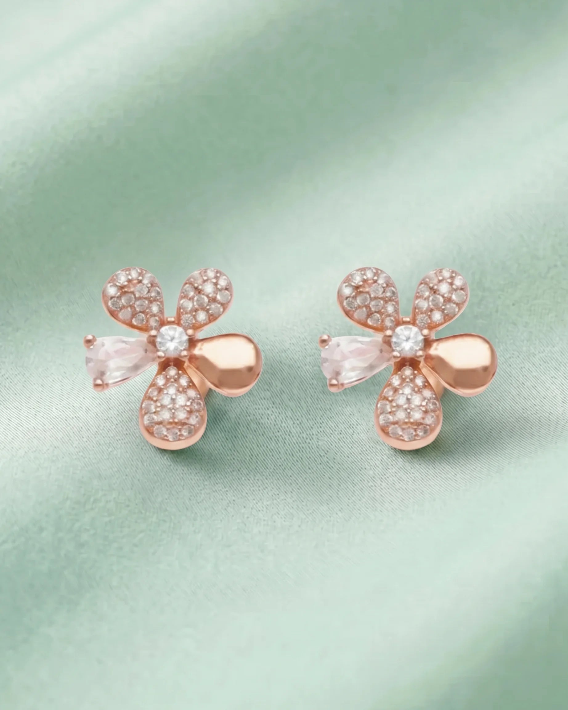 Petal Studs in 92.5 Silver