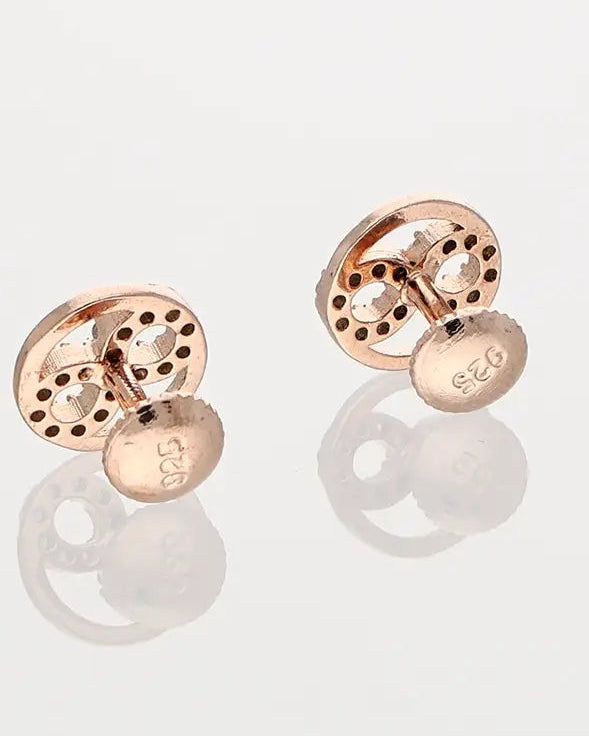 Infinity Studs in 92.5 Silver side view - Silsila by Dvaar