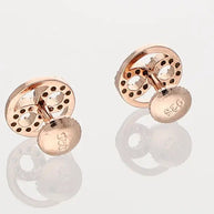 Infinity Studs in 92.5 Silver side view - Silsila by Dvaar