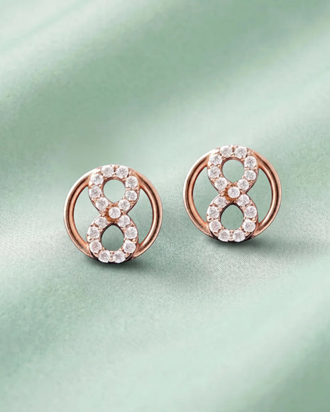 Infinity Studs in 92.5 Silver