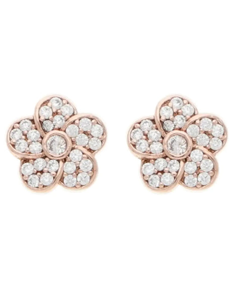 Sprig Studs in 92.5 Silver front view - Silsila by Dvaar