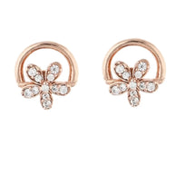 Sia Bloom Studs in 92.5 Silver front view - Silsila by Dvaar