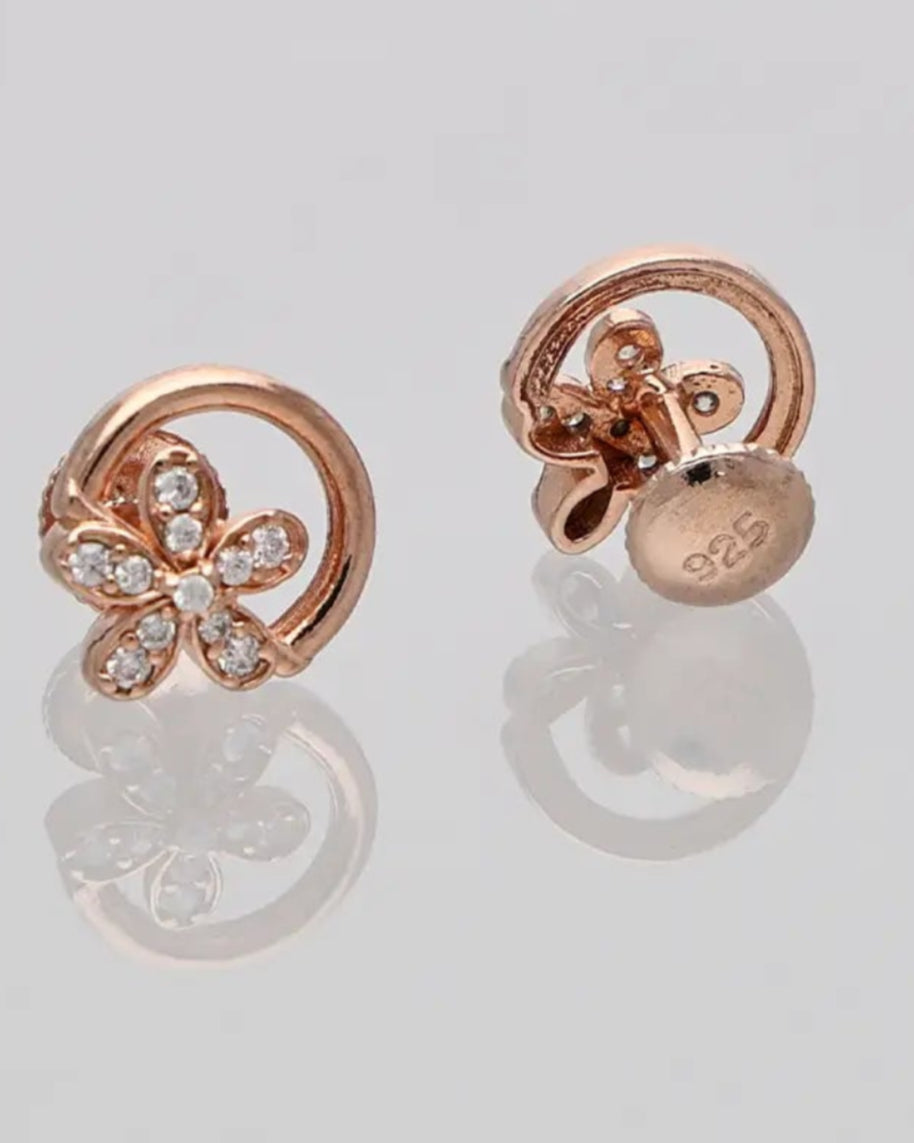 Sia Bloom Studs in 92.5 Silver detail - Silsila by Dvaar