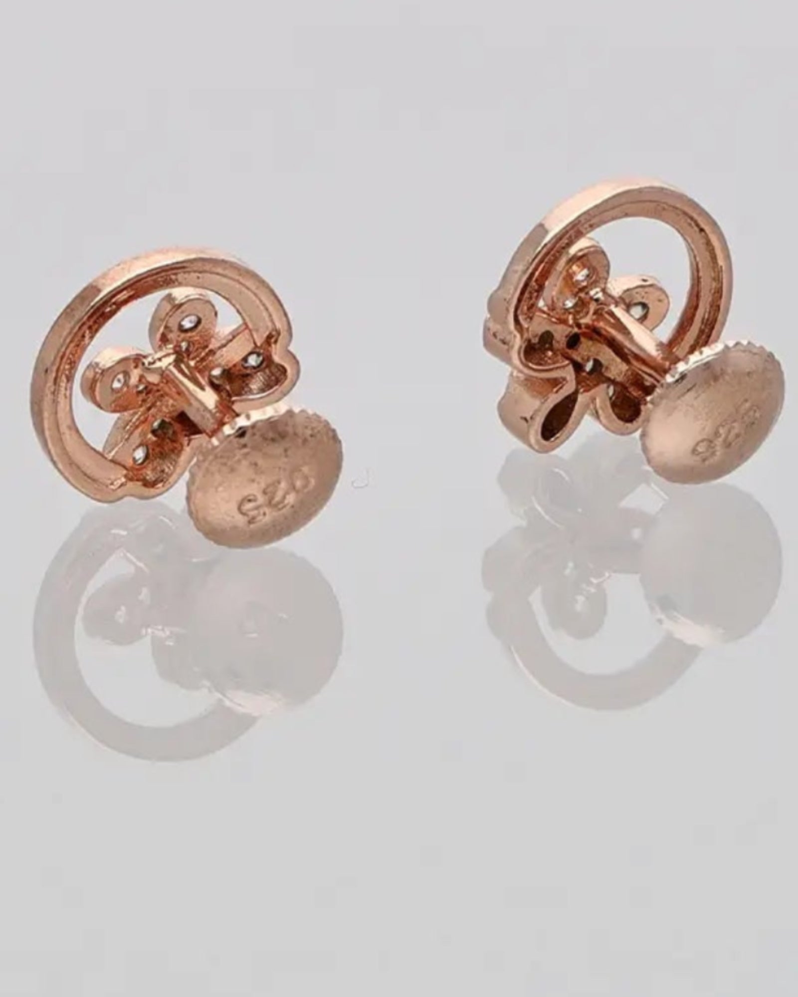 Sia Bloom Studs in 92.5 Silver side view - Silsila by Dvaar