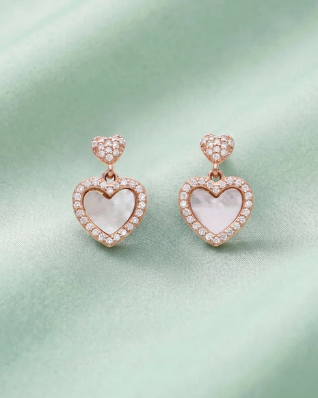 Heartfelt Drops in 92.5 Silver