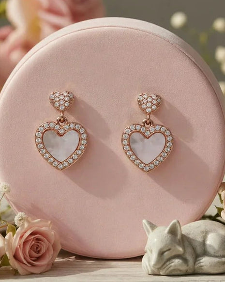 Heartfelt Drops in 92.5 Silver
