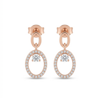 Radiant Rose Drop Earrings in 92.5 Silver