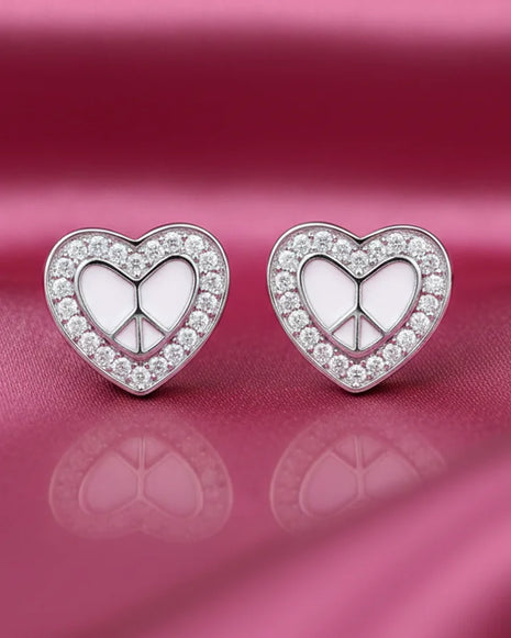 Twinkle Heart Studs in 92.5 Silver - Silsila by Dvaar