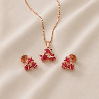 Ruby Charm Duo in 92.5 Silver