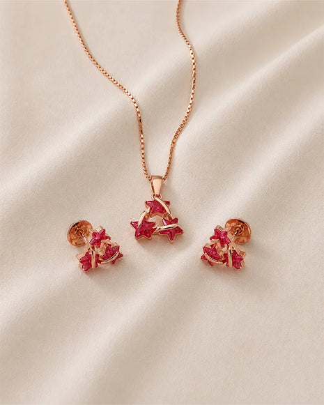 Ruby Charm Duo in 92.5 Silver