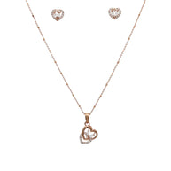 Dual Heart Charm Duo in 92.5 Silver