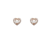 Dual Heart Charm Duo in 92.5 Silver