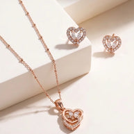 Dual Heart Charm Duo in 92.5 Silver