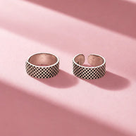 Chakra Toe Rings in 92.5 Silver - Silsila by Dvaar