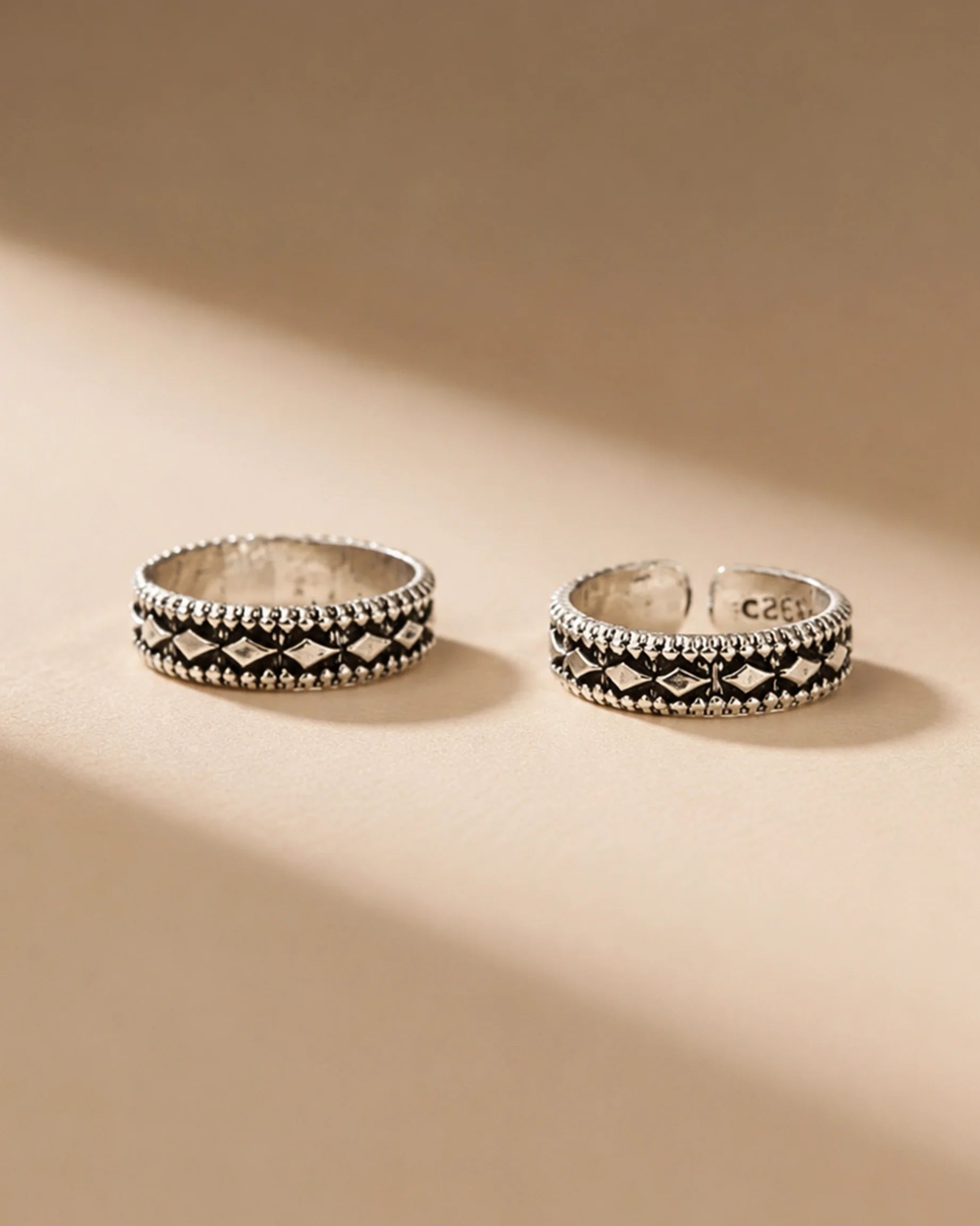 Paridhi Toe Rings in 92.5 Silver - Silsila by Dvaar