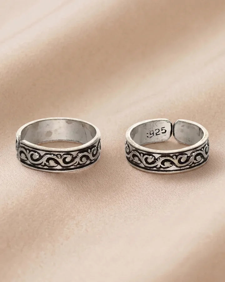 Filigree Toe Rings in 92.5 Silver