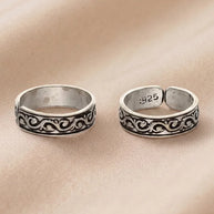 Filigree Toe Rings in 92.5 Silver