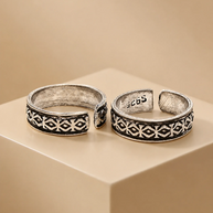 Smriti Toe Rings in 92.5 Silver - Silsila by Dvaar