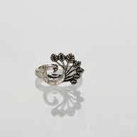 Peafowl Toe Rings in 92.5 Silver