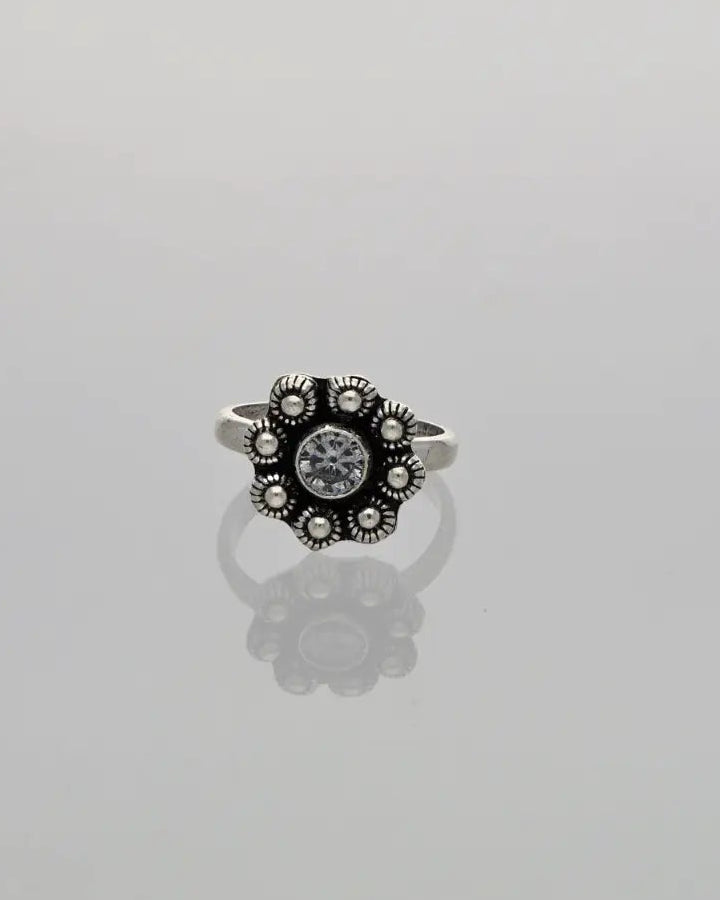 Floral Toe Rings side view - Silsila by Dvaar