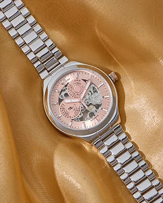 Roxerina Vintage Skeleton Watch in 92.5 Silver - Silsila by Dvaar