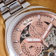 Roxerina Vintage Skeleton Watch in 92.5 Silver side view - Silsila by Dvaar