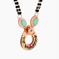 Aarna Mangalsutra in 92.5 Silver side view - Silsila by Dvaar