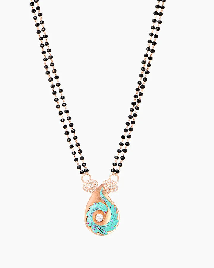 Aqua Mangalsutra in 92.5 Silver