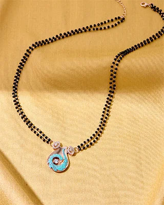 Aqua Mangalsutra in 92.5 Silver