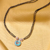 Aqua Mangalsutra in 92.5 Silver
