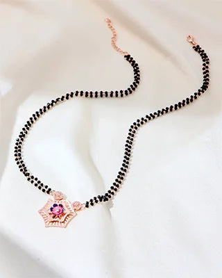Roselle Mangalsutra in 92.5 Silver - Silsila by Dvaar