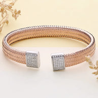 Charm Kada in 92.5 Silver - Silsila by Dvaar