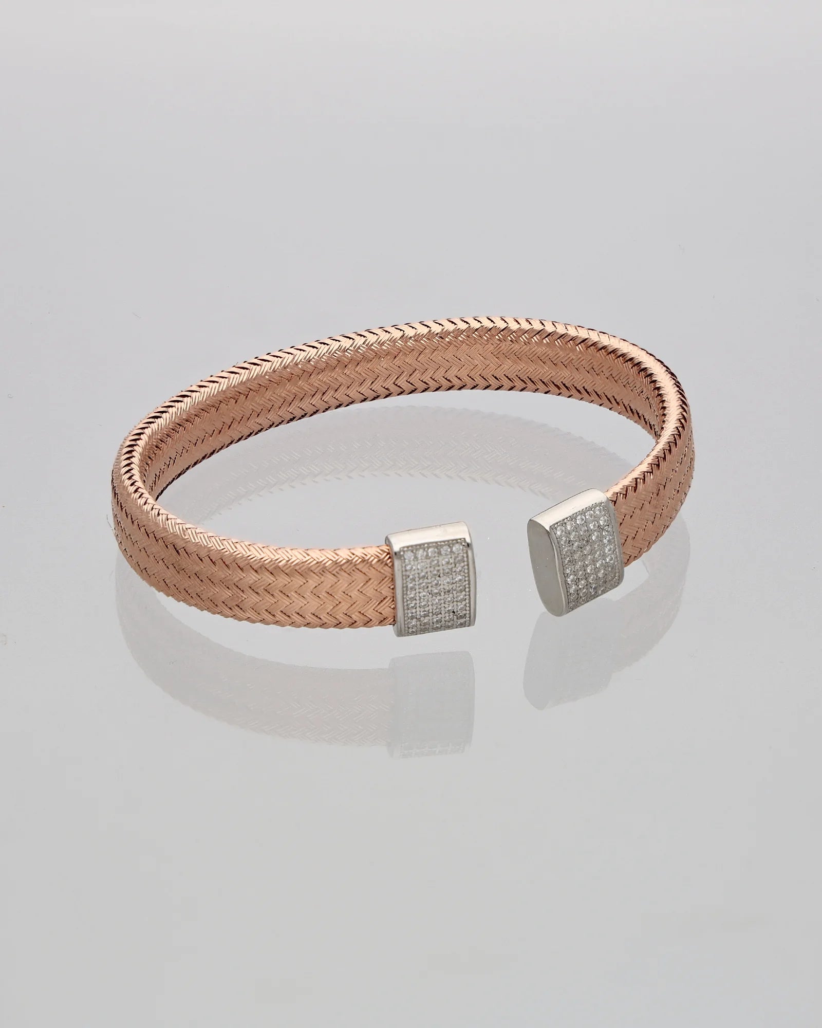 Charm Kada in 92.5 Silver front view - Silsila by Dvaar