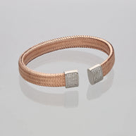Charm Kada in 92.5 Silver front view - Silsila by Dvaar