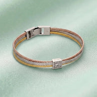 Trinity Charm Bracelet in 92.5 Silver