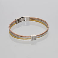 Trinity Charm Bracelet in 92.5 Silver