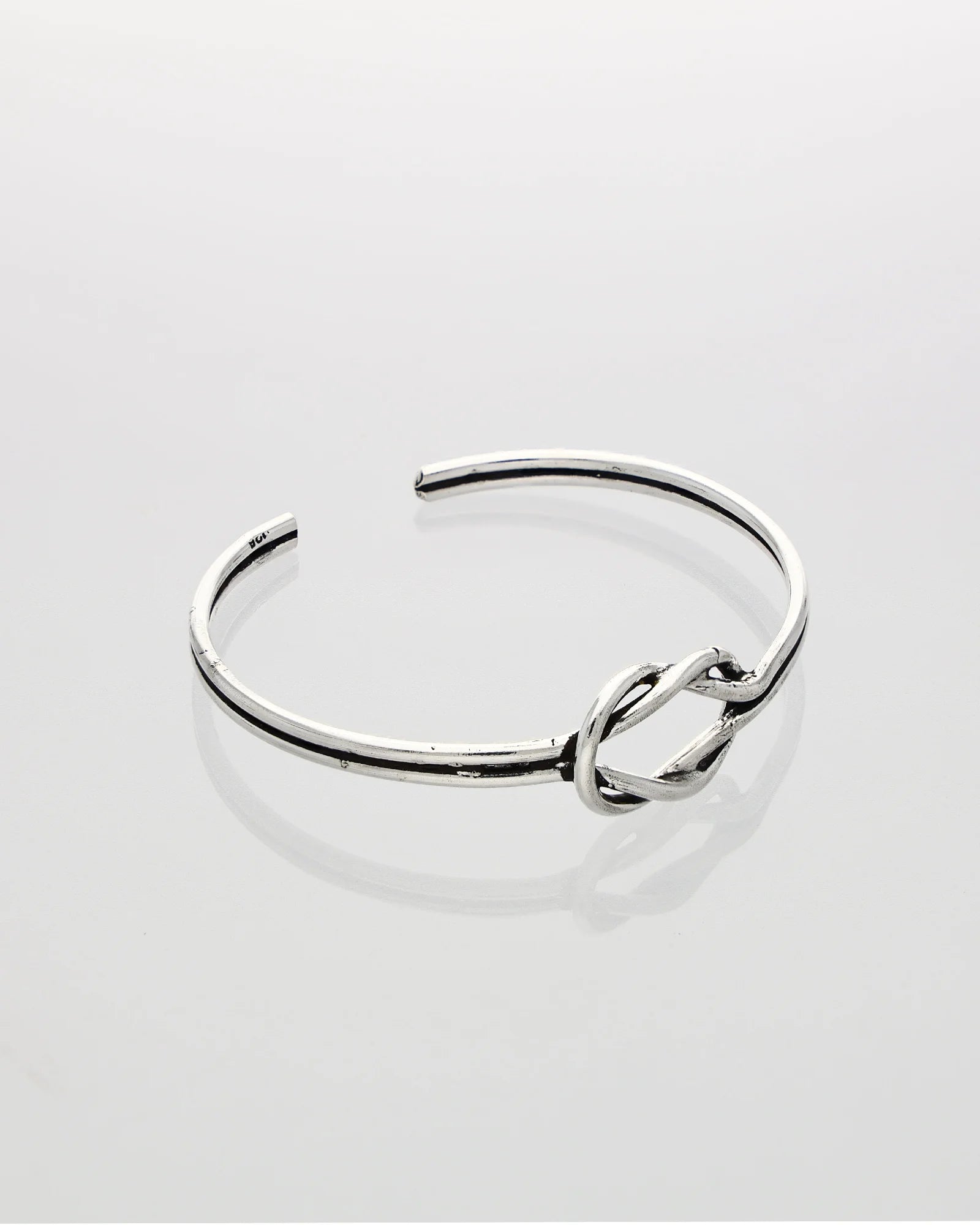 Regalia Knot Kada in 92.5 Silver front view - Silsila by Dvaar