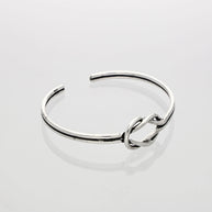 Regalia Knot Kada in 92.5 Silver front view - Silsila by Dvaar