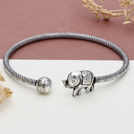Elephant Grace Kada in 92.5 Silver
