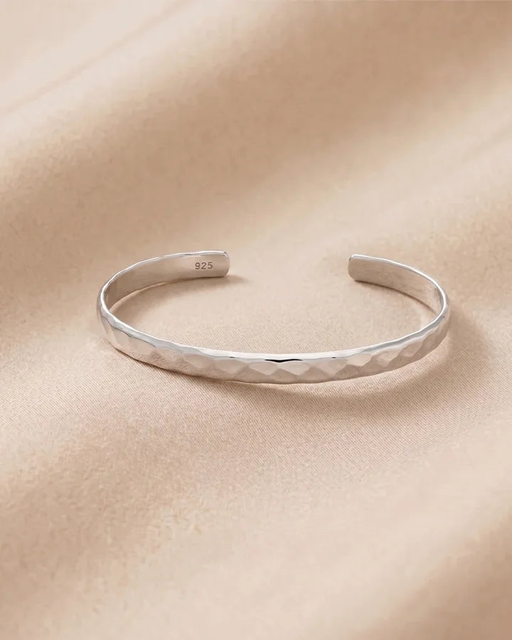 White Luxe Kada in 92.5 Silver