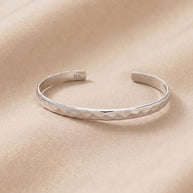 White Luxe Kada in 92.5 Silver