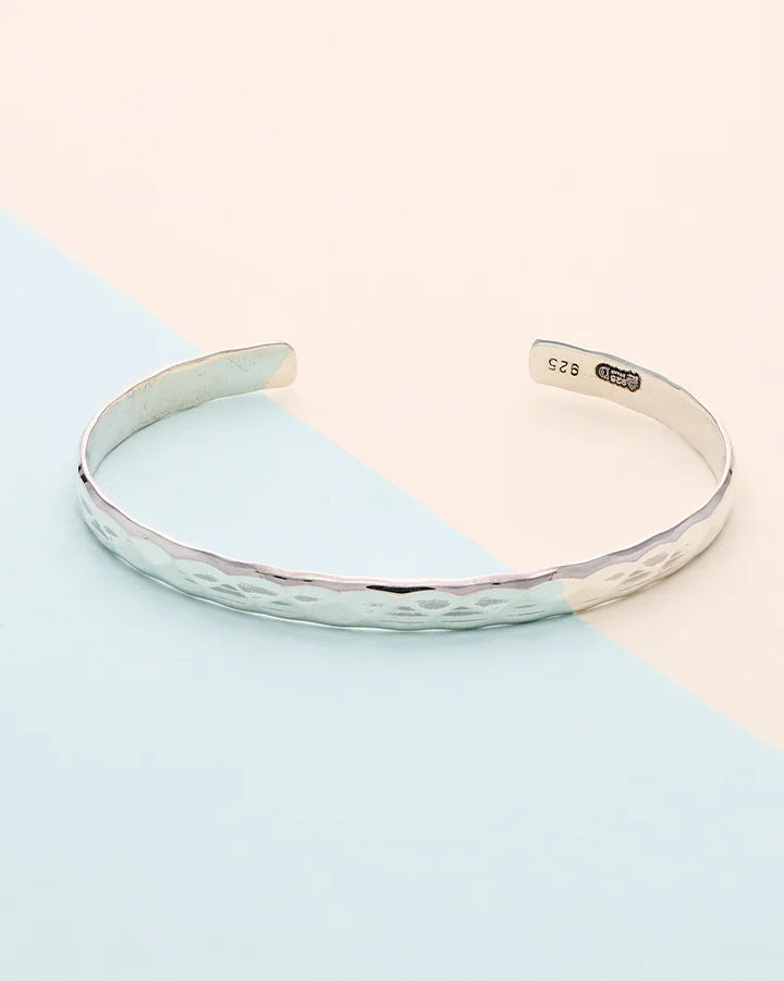 White Luxe Kada in 92.5 Silver