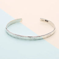 White Luxe Kada in 92.5 Silver