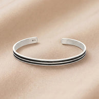 Twin Line Kada in 92.5 Silver