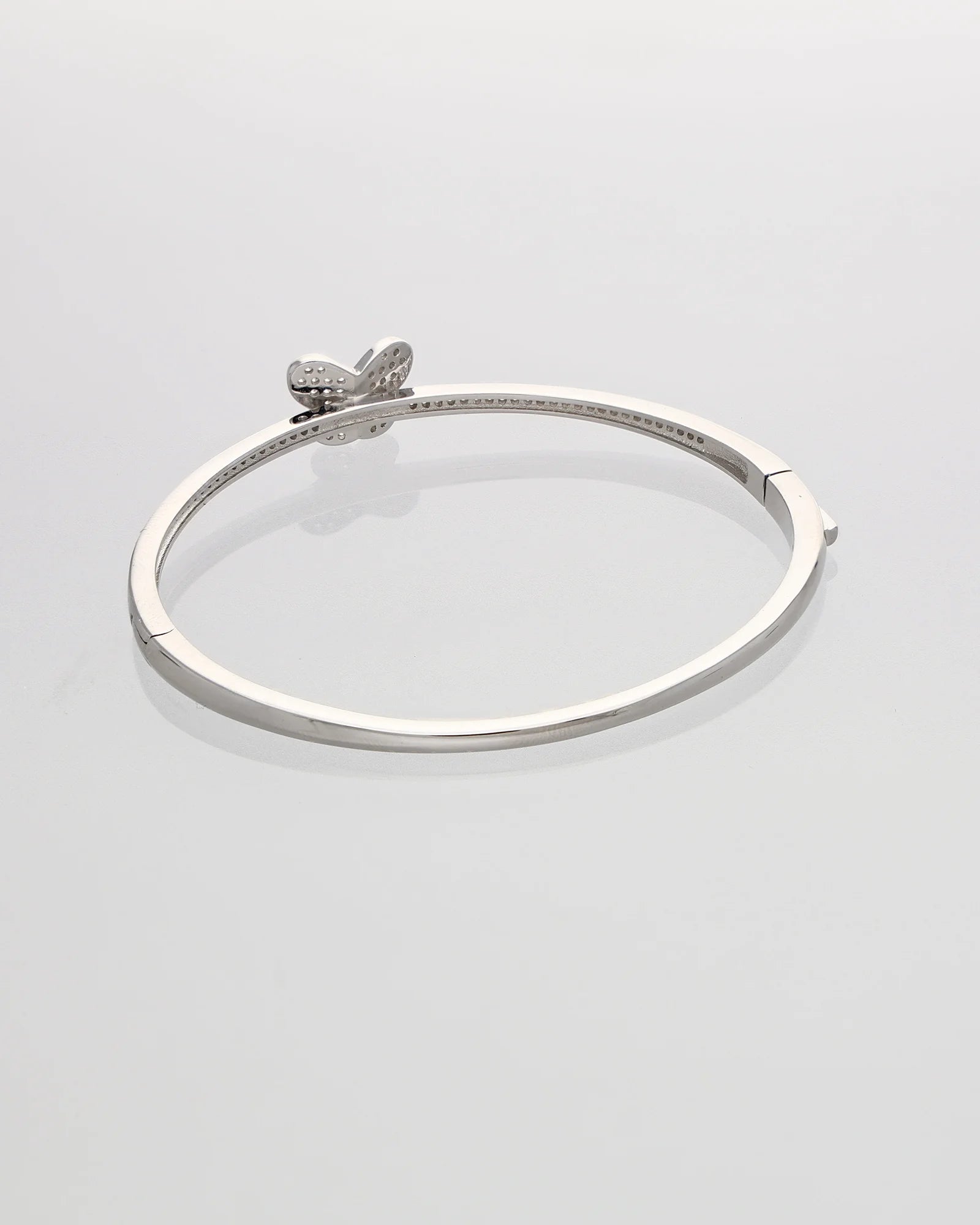 Butterfly Kada in 92.5 Silver side view - Silsila by Dvaar