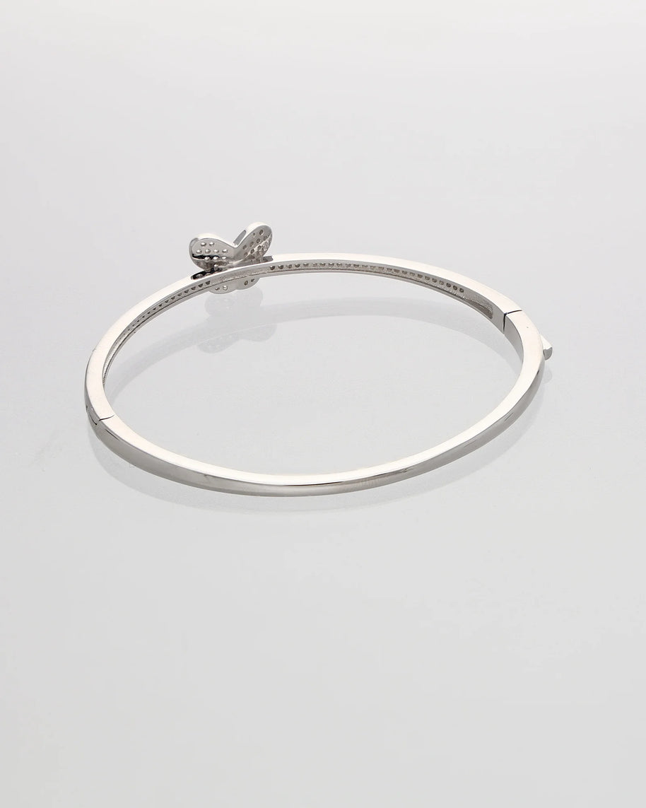 Butterfly Kada in 92.5 Silver side view - Silsila by Dvaar