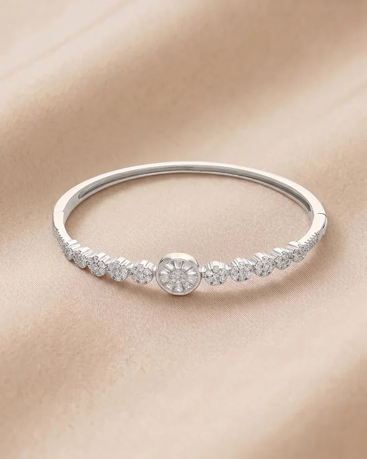 Floral Kada in 92.5 Silver