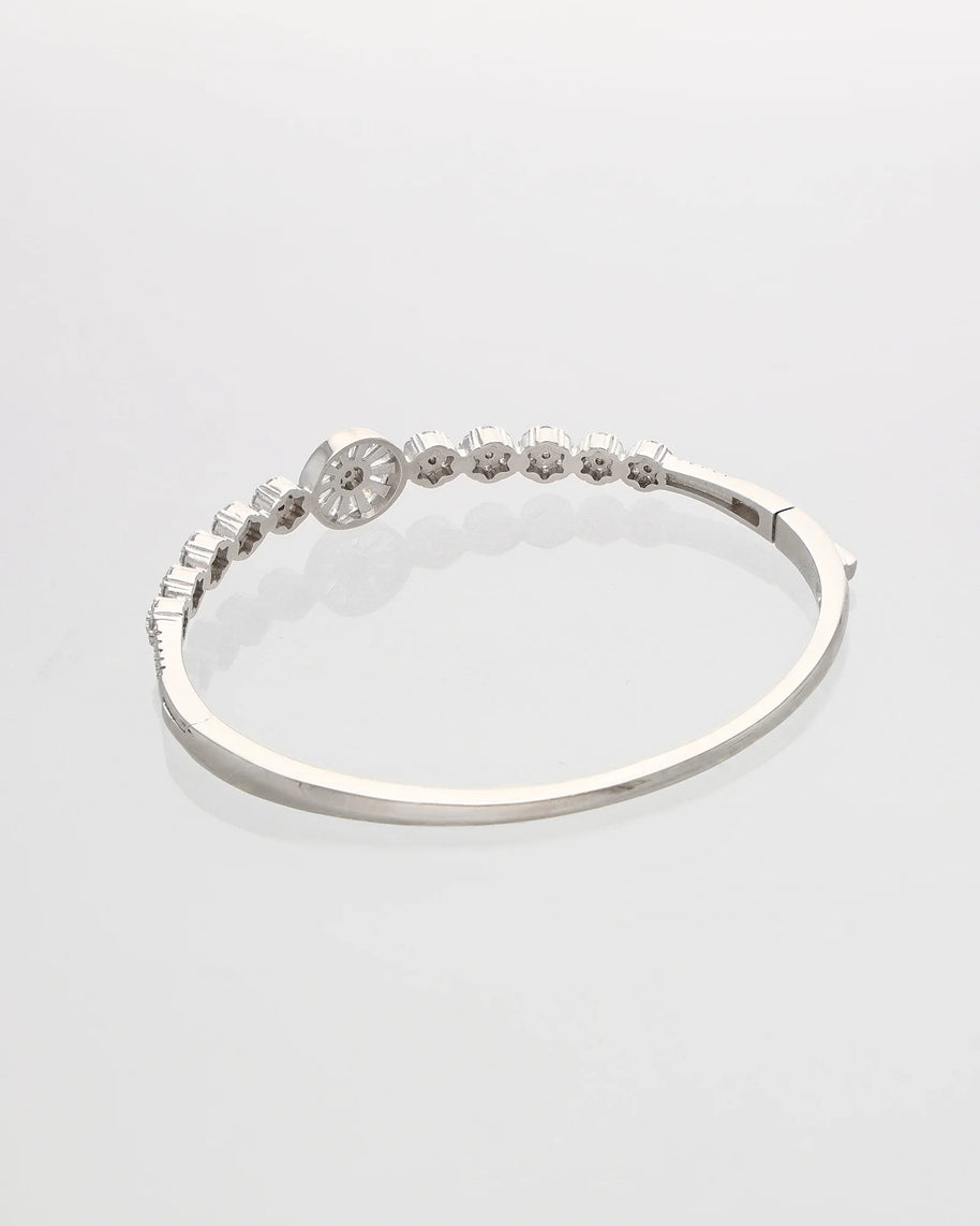 Floral Kada in 92.5 Silver